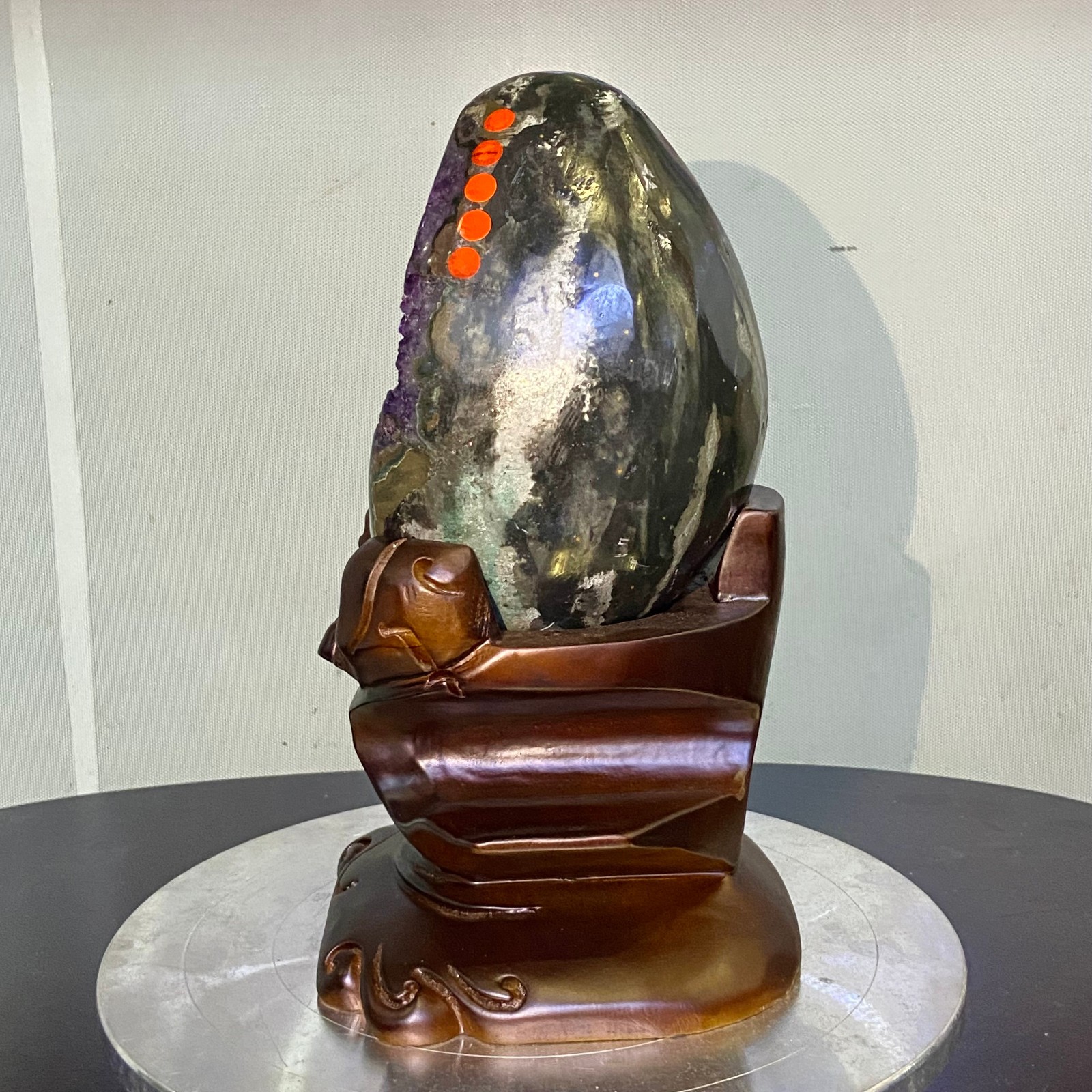 10.7LB Large Natural amethyst Dinosaur egg Quartz Crystal specimen healing