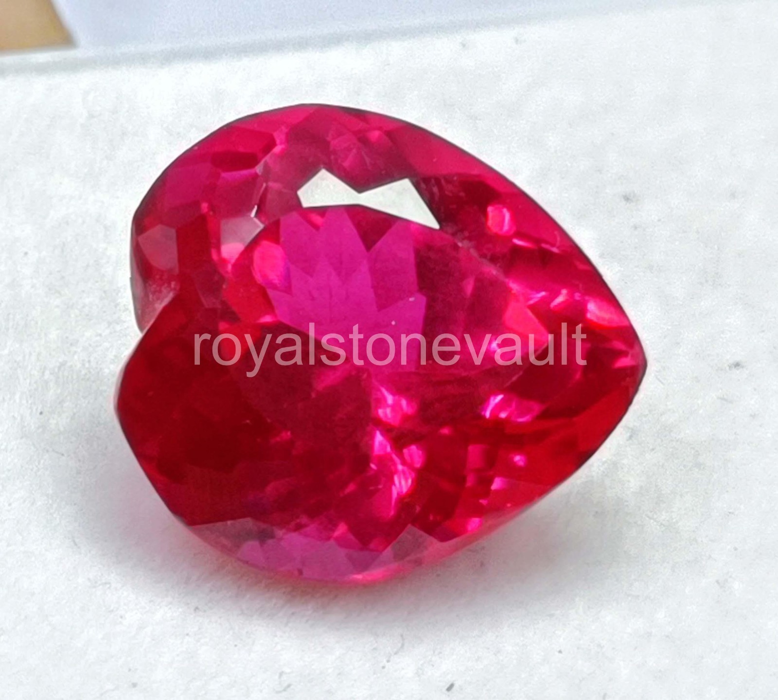 17.45 Carat Natural Pink Ruby Heart Cut IGL Certified Loose Gemstone 5AOR”