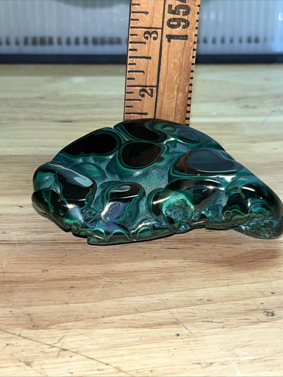 424g (15oz) 4”x2” Malachite Crystal Slab, Spiritual , Positive Energy, SHINY!