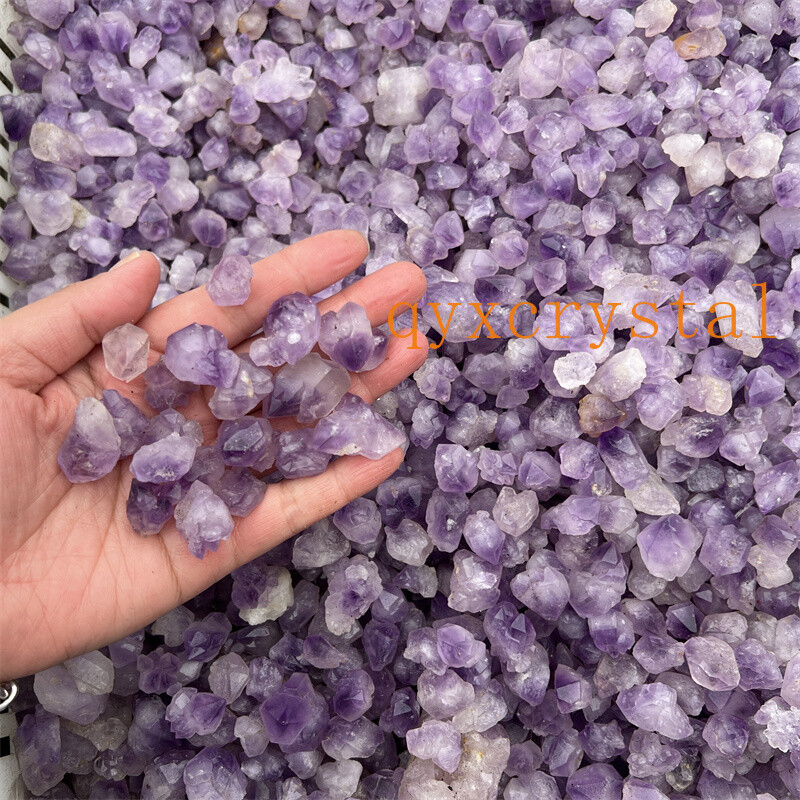 Natural Amethyst Rough Quartz Crystal Mineral Specimens Reiki Healing 8-12pcs