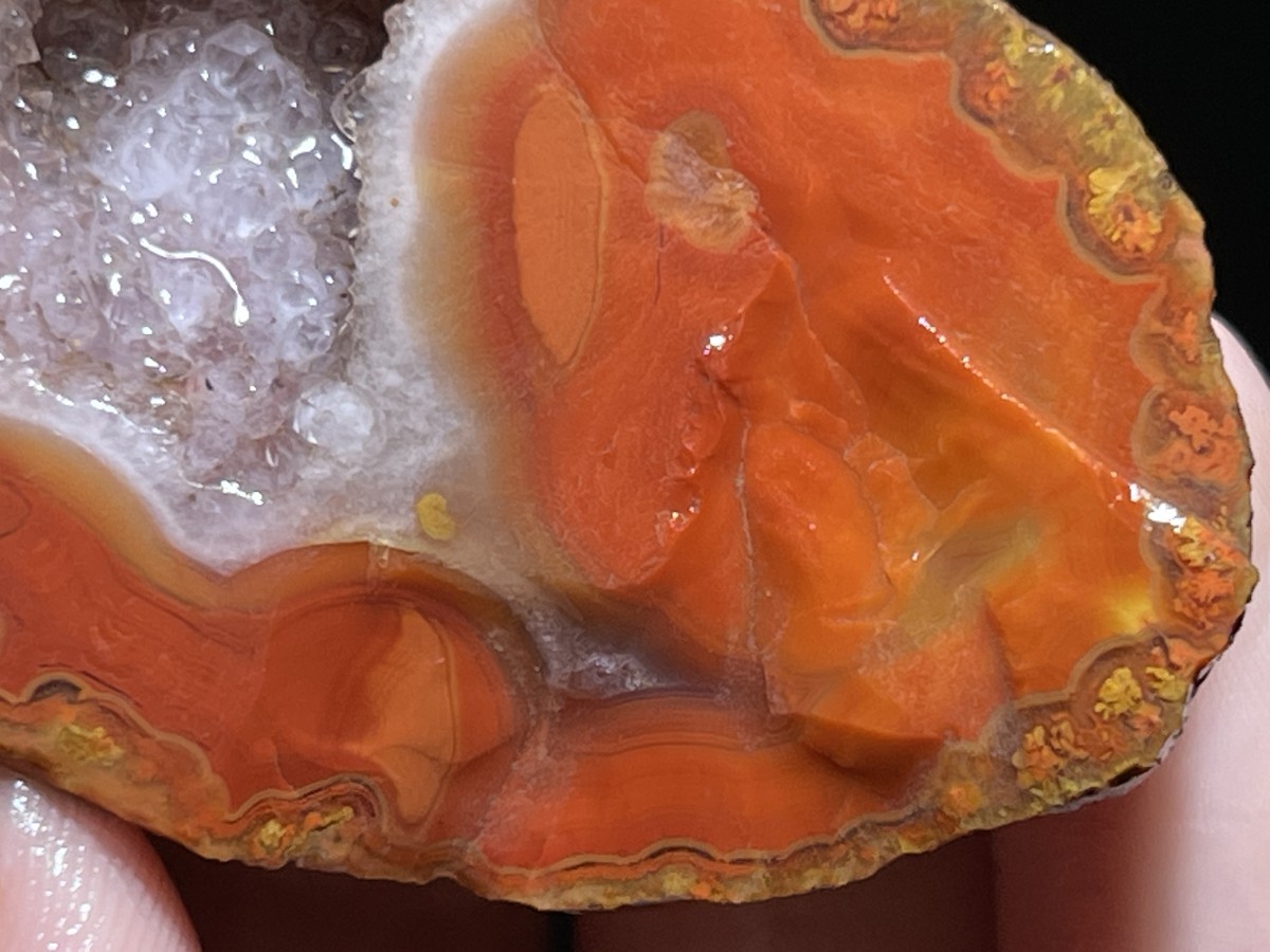 Natural 15 half Rough Chinese Agate crystal geode Achat Nodule Hebei 615g AA11