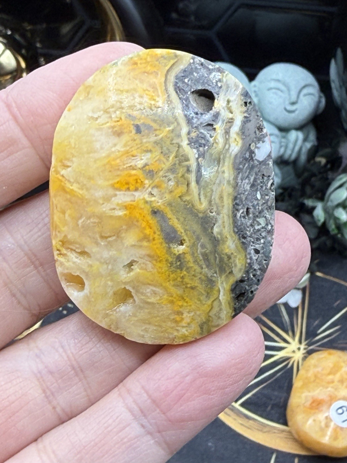 Natural Bumblebee Jasper Palms Druze vugs raw Free shipping
