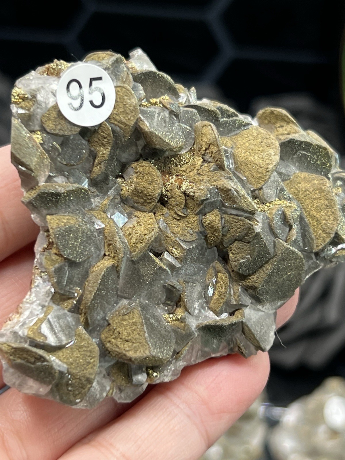 Natural Pyritic “Benz Coin” Calcite Specimen great Formation Free ship & Gift