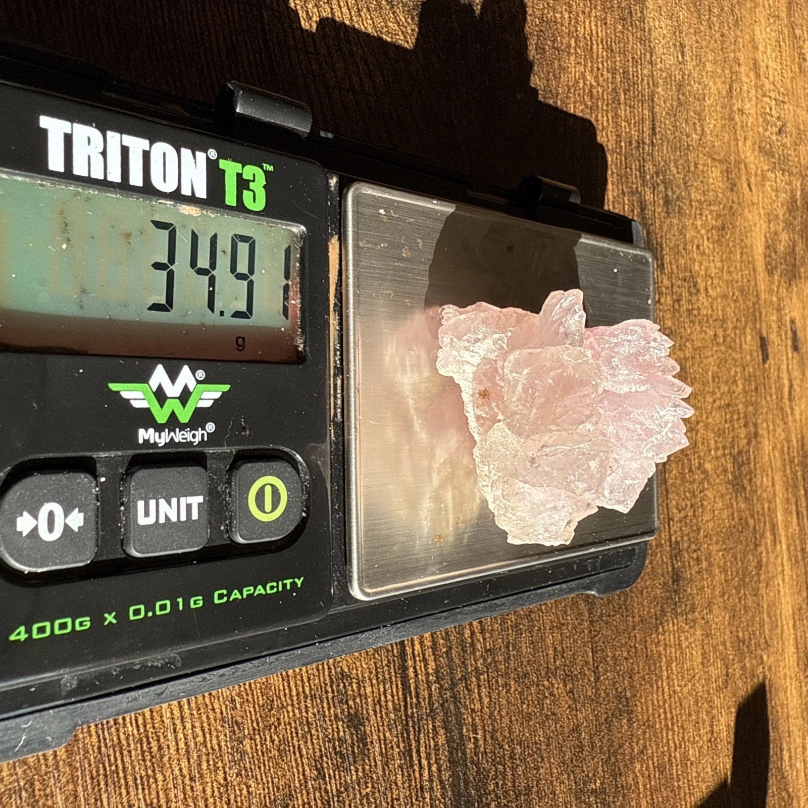 Crystalized Rose Quartz Cluster, Minas Gerais , Brazil, 34+ Grm, Natural, Old In