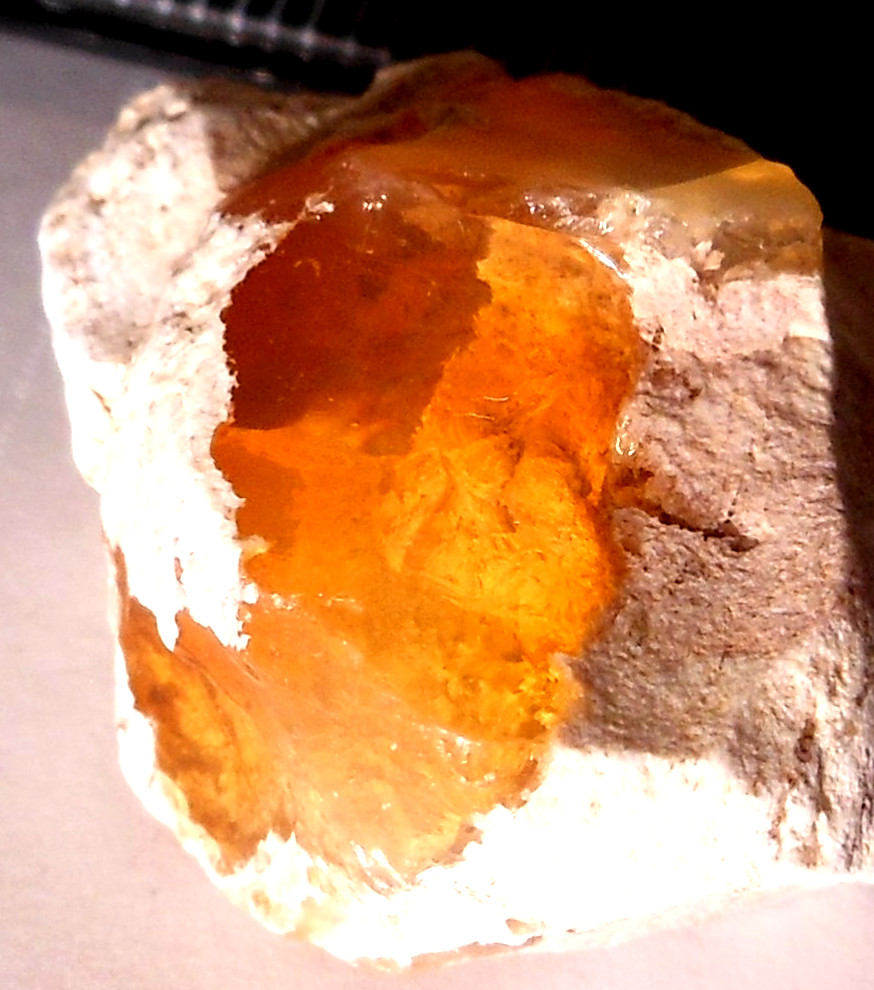 31ct Mexican Fire Opal Specimen Orange 23 x 21 x 13mm