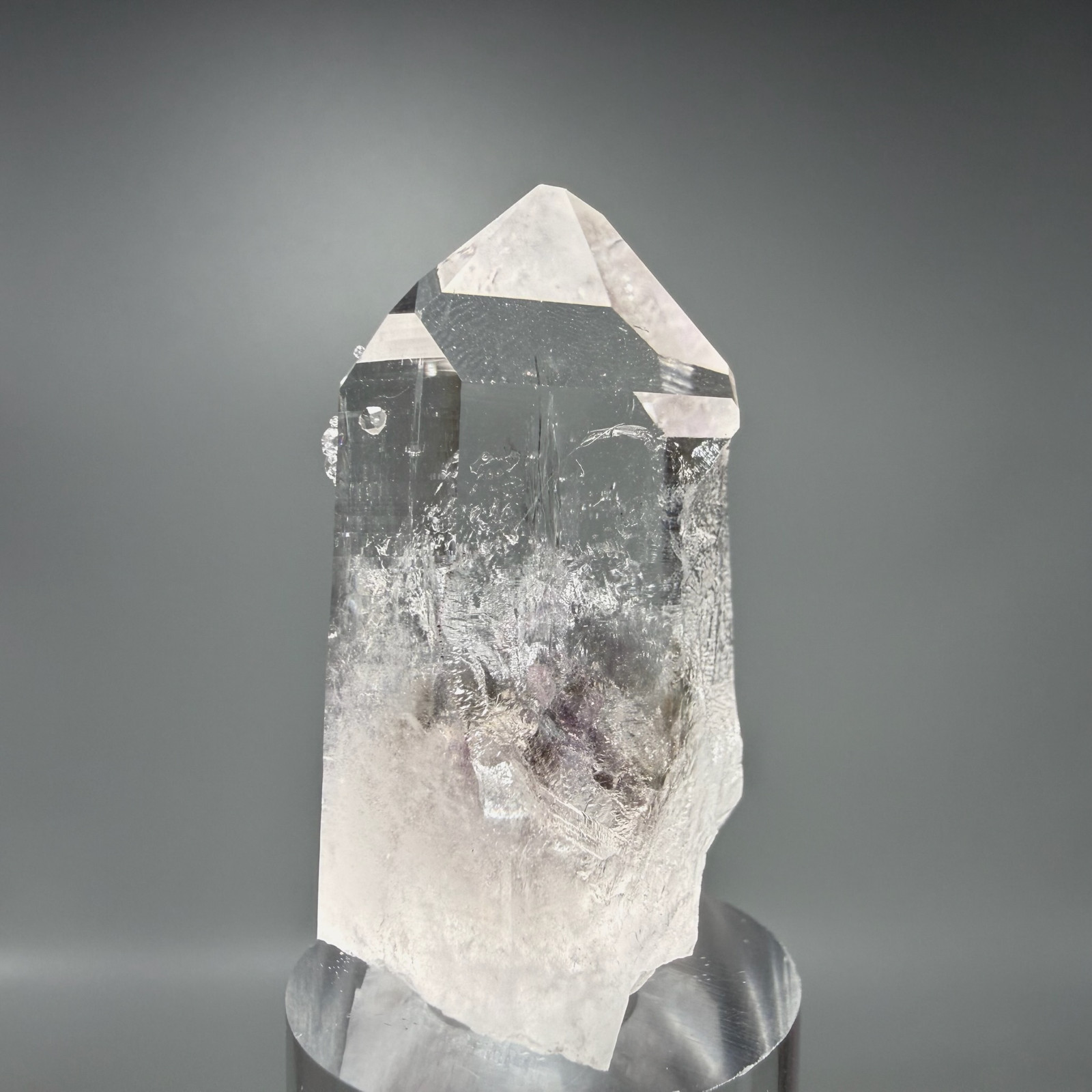 Large Moving Bubble! RARE Optical Brandberg Amethyst Enhydro w Gem Analcime