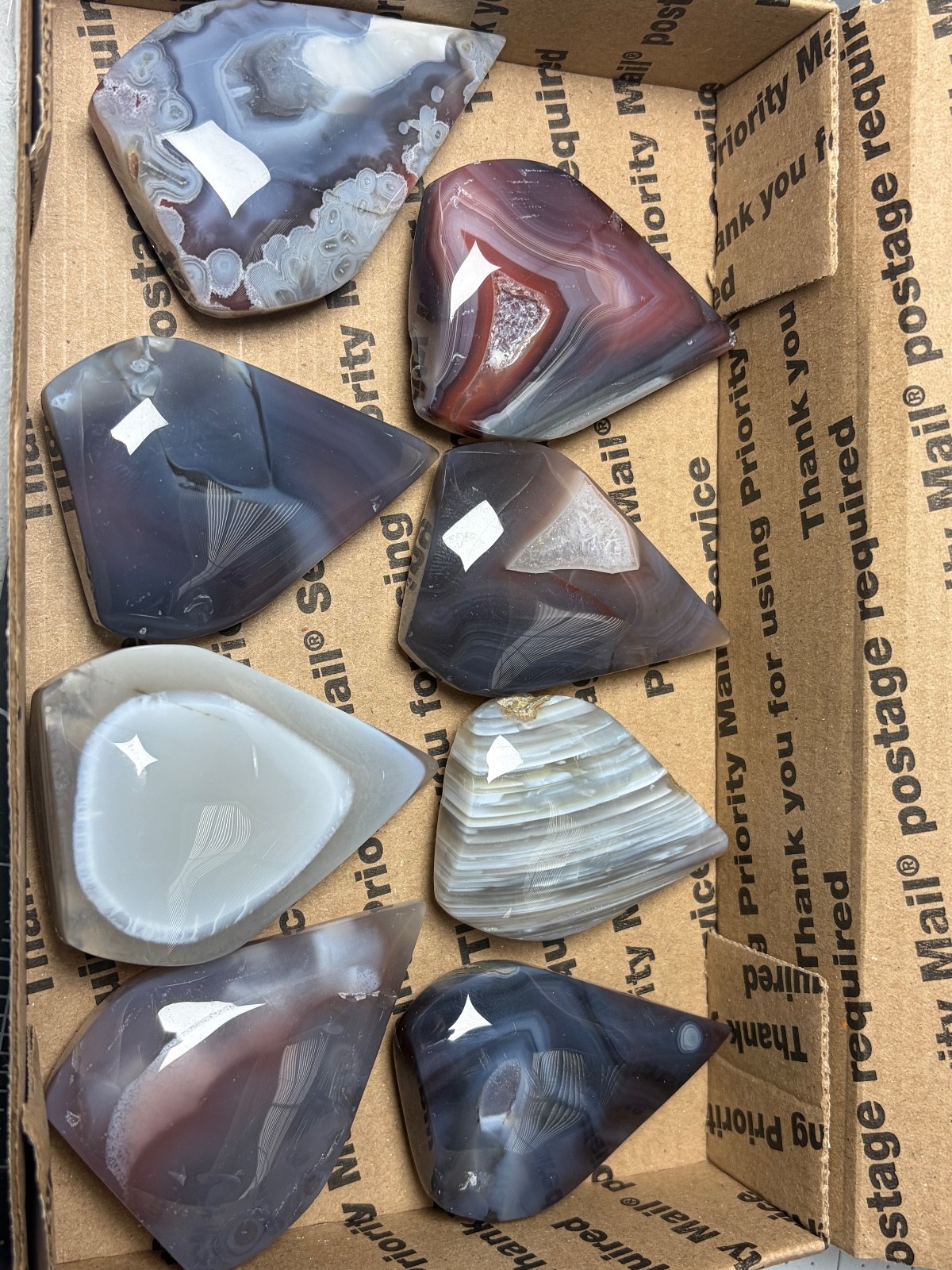 Mozambique Swazi Agate Free Forms Banding Lot