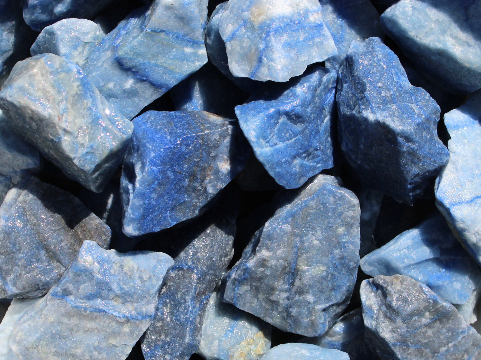 Blue Quartz – Rough Rocks for Tumbling – Bulk Wholesale 1LB options