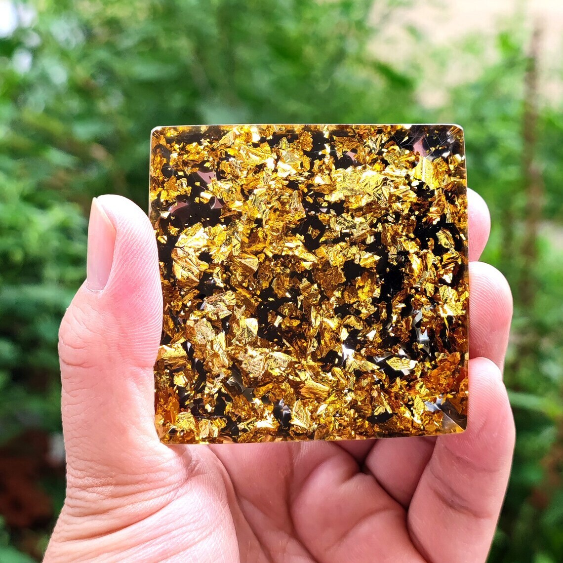 Tiger Eye Reiki Orgonite Pyramid Obsidian Orgone Pyramid Home Decoration