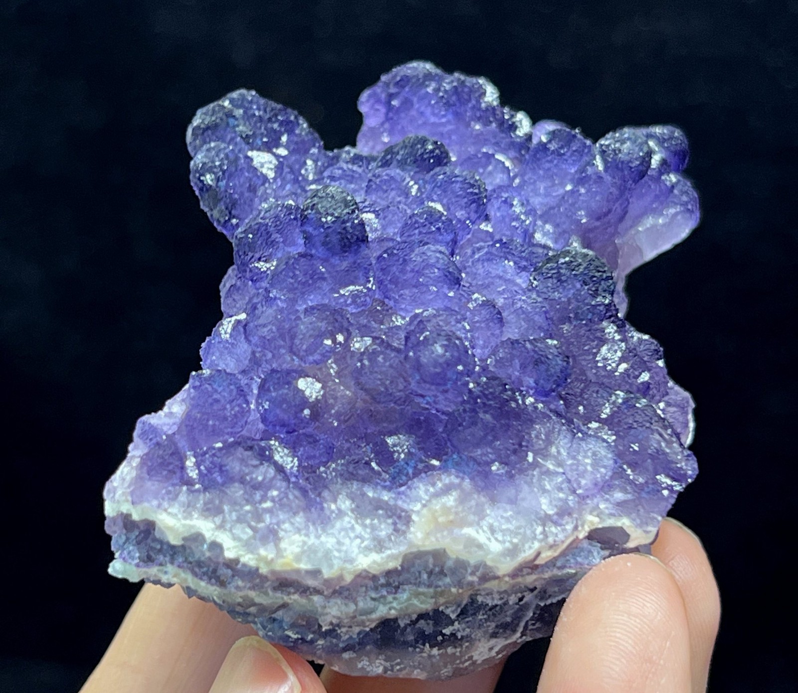 74mm 120g SPARKLING Botryoidal Fluorite from Inner Mongolia, Natural Mineral