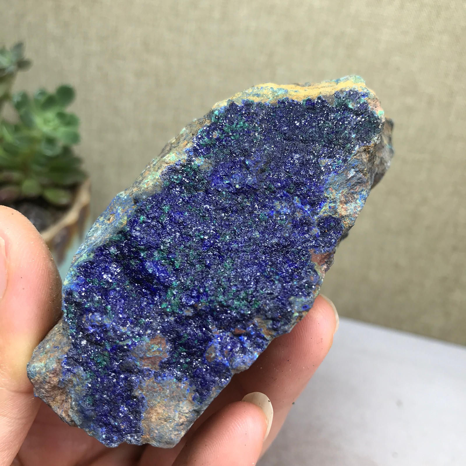 226g Natural Azurite Malachite gemstone Rough original Crystal Specimen A4639