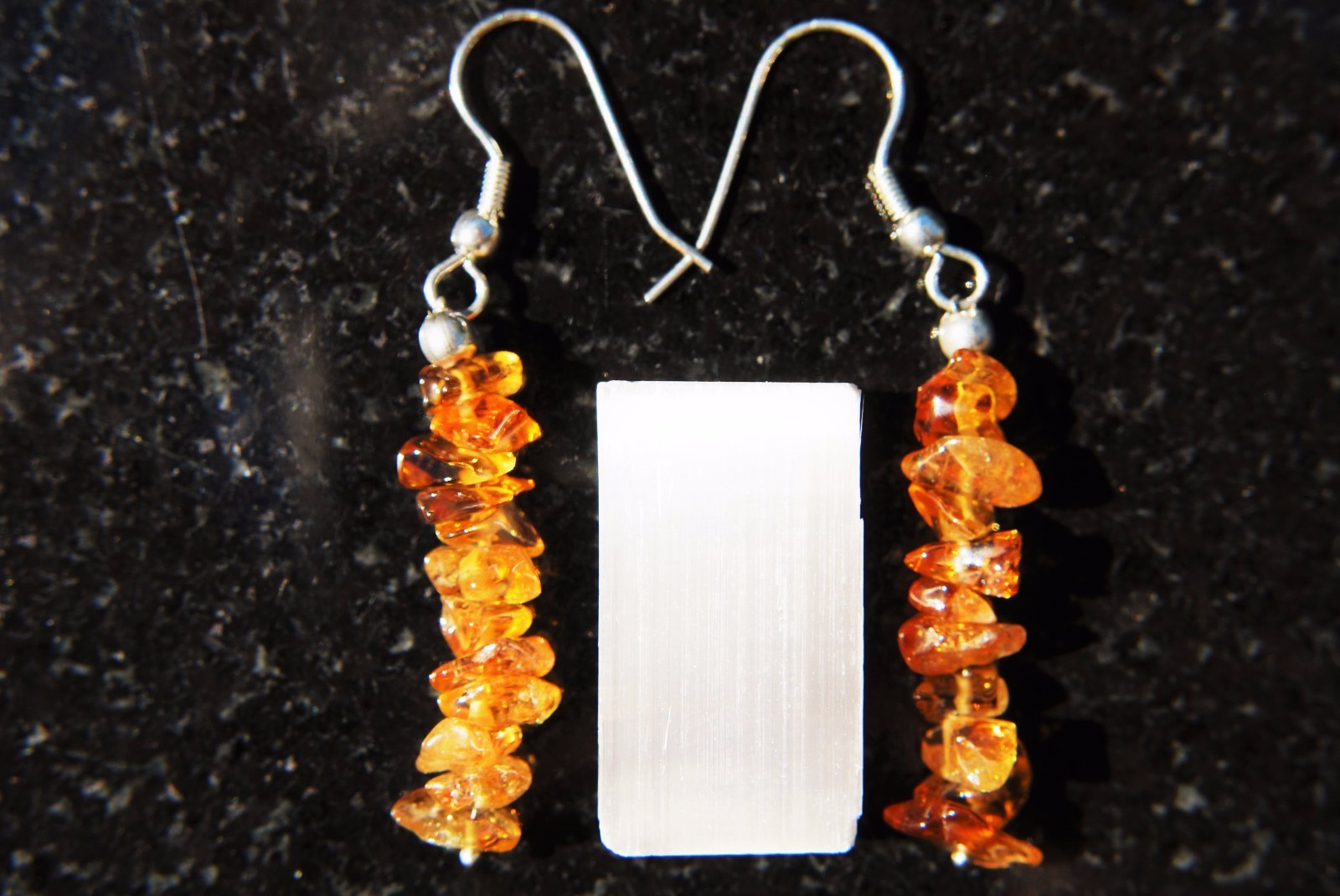 CHARGED Natural Citrine Crystal Chip Earrings REIKI Energy! ZENERGY GEMS™