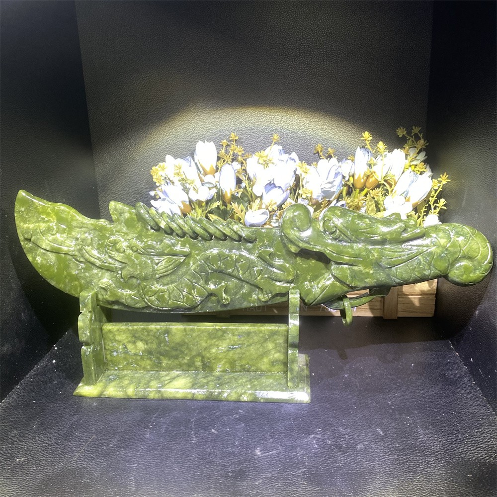 4LB 14.9″A+ Natural Xiuyan Jade Broadsword Crystal Heal Carving Quartz Decor