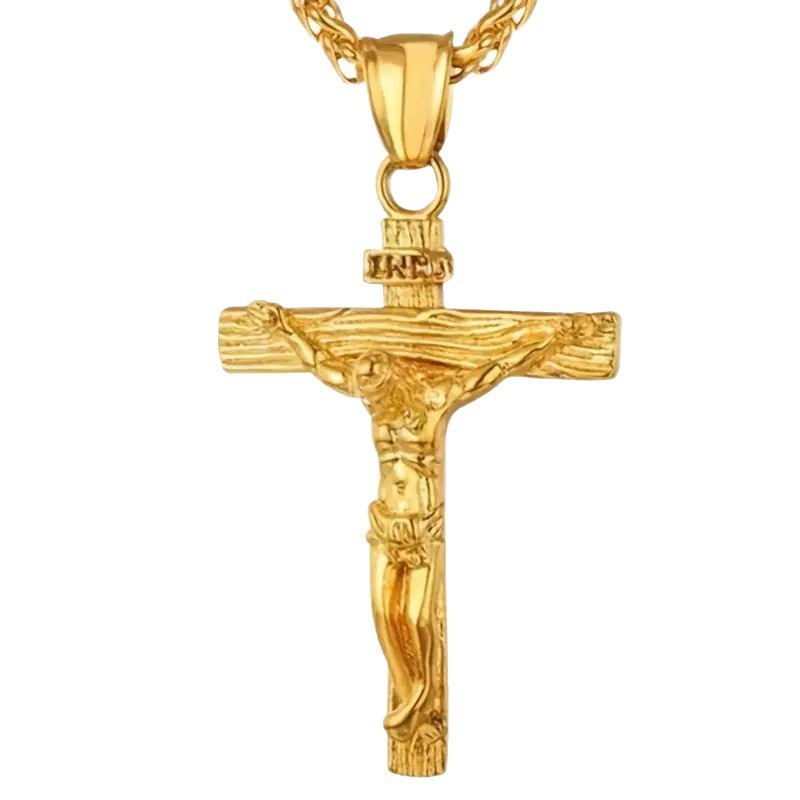 Fashion Jewelry Retro cross Pendant Skull Tide flow Necklace Gift Healing
