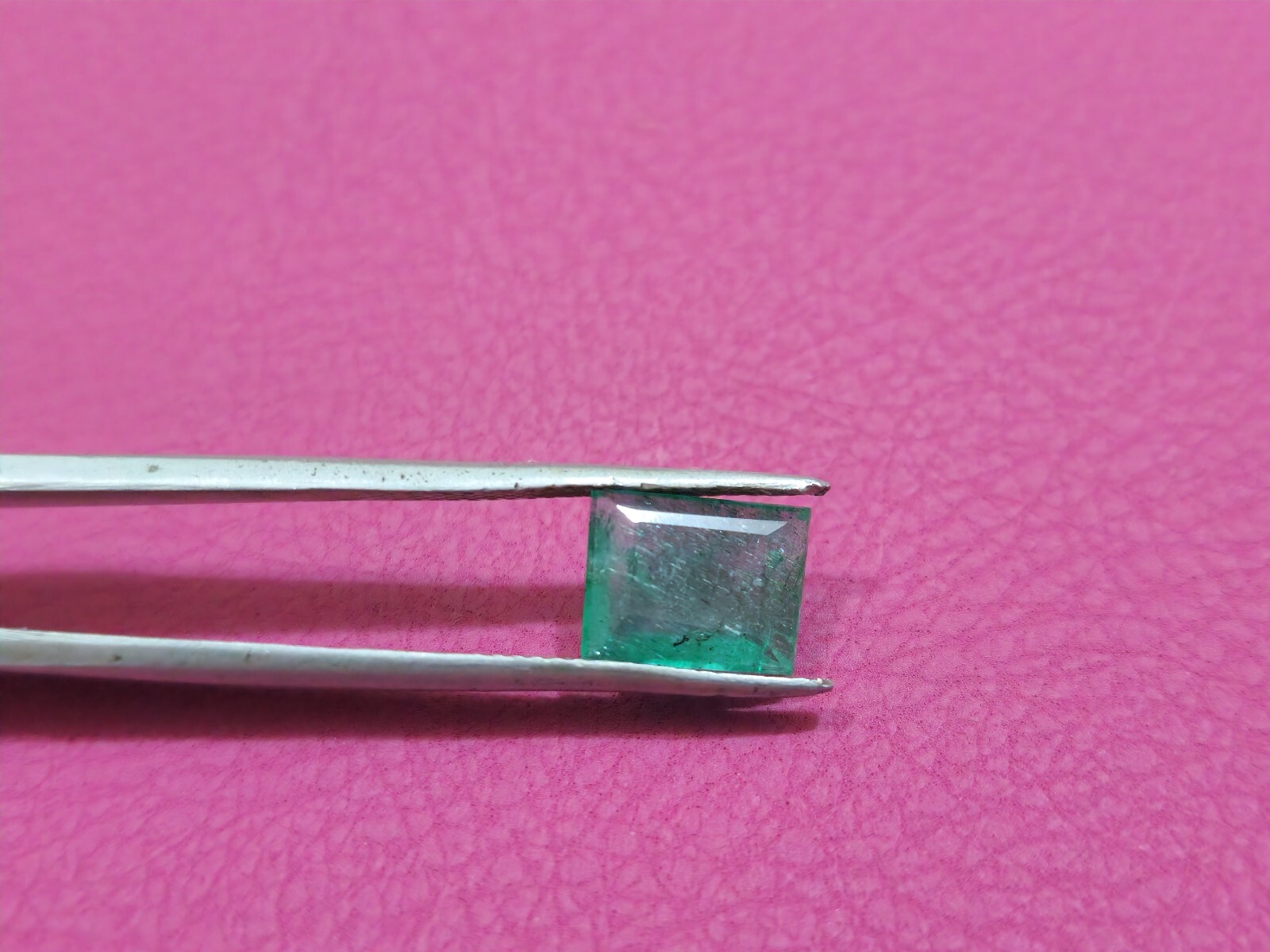 Wonderful Zambian Green Emerald 2 Crt Faceted Emerald Cut Shape Loose Gemstone