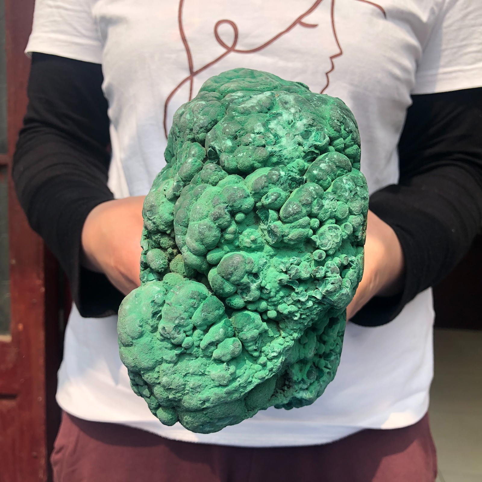 10.4LB Natural glossy malachite cat eye quartz crystal mineral specimen Healing
