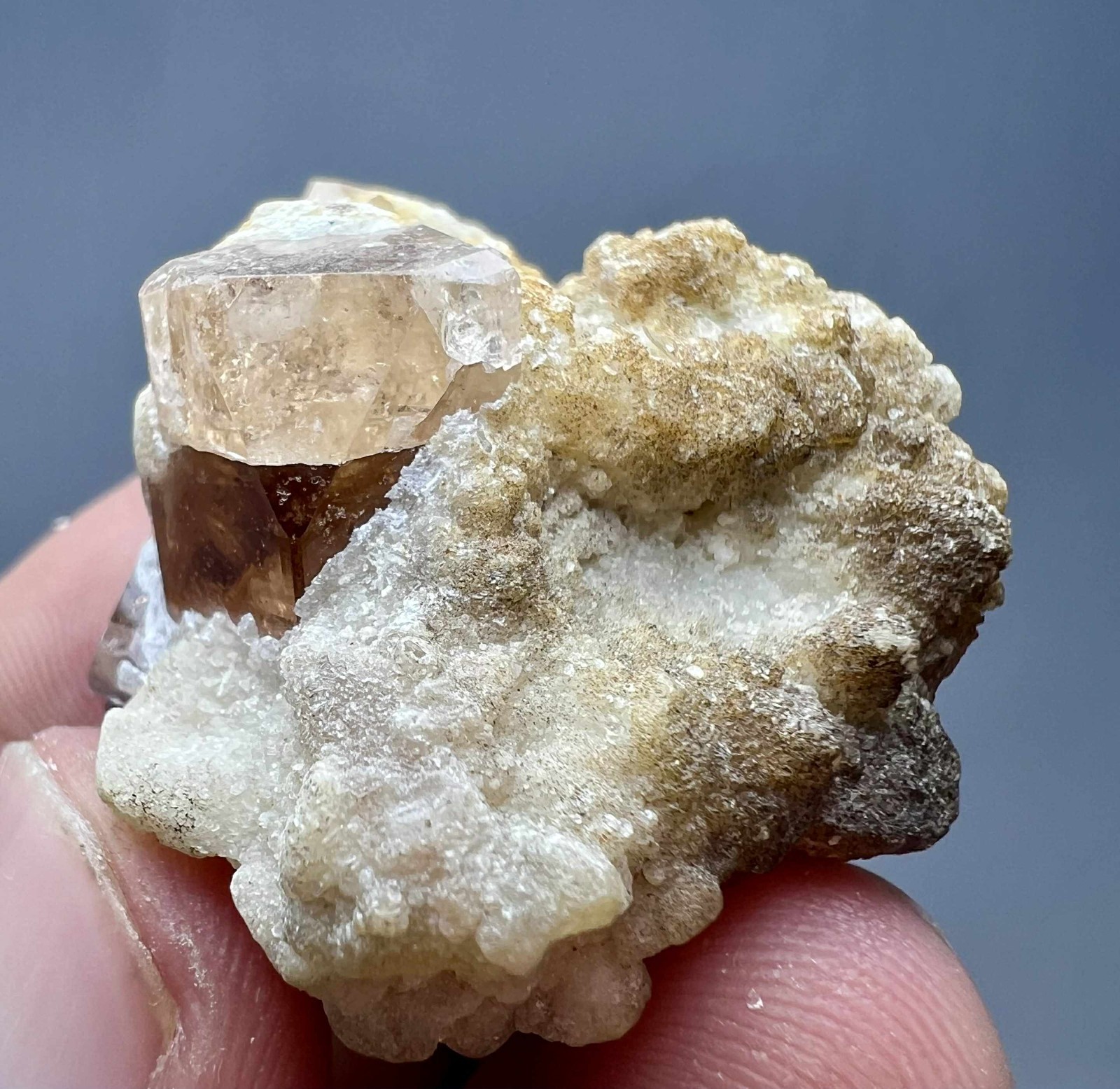 103 Carat Amazing Eye Clean Honey Topaz Crystals On Feldspar From Skardu @PAK