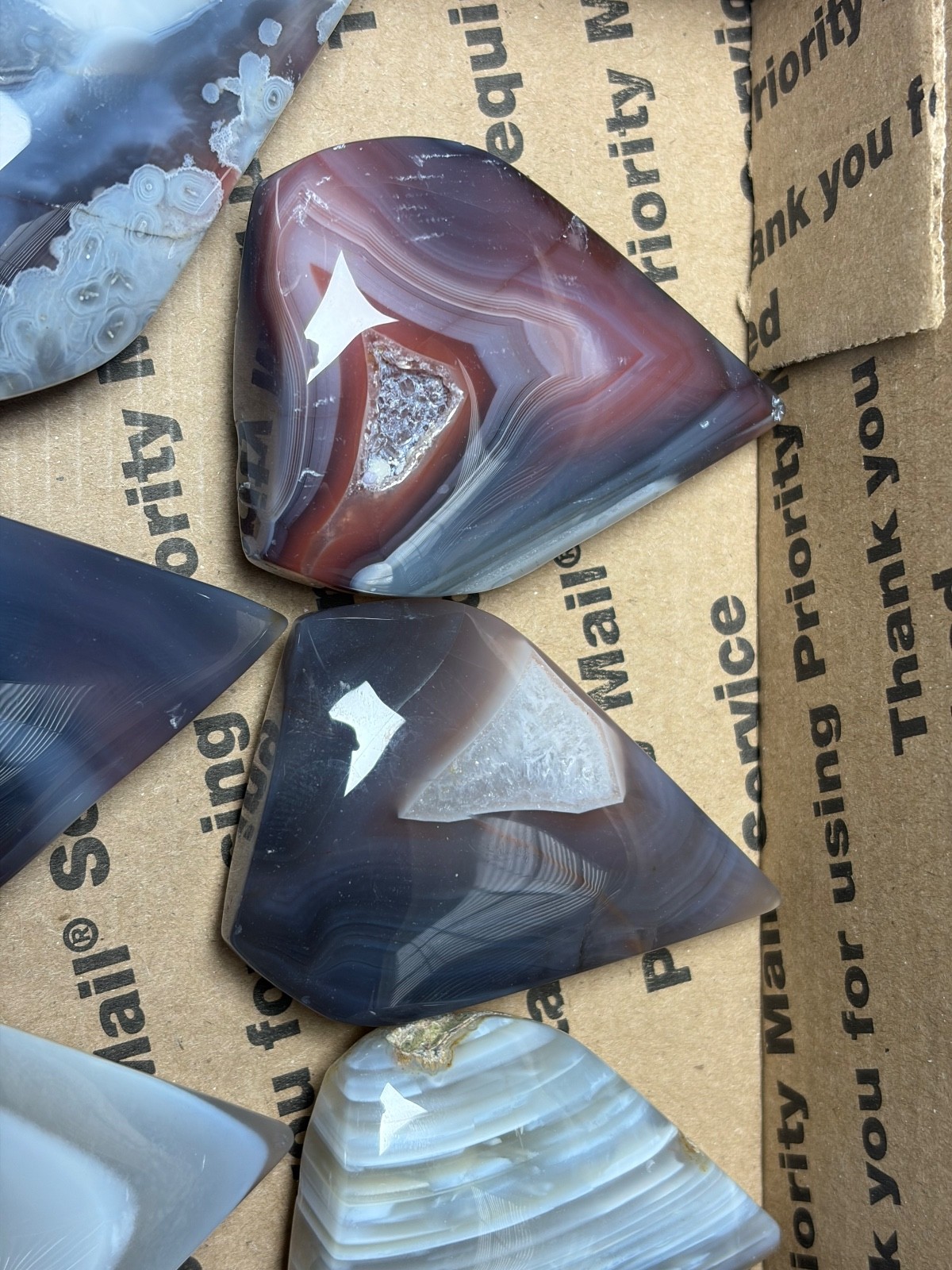 Mozambique Swazi Agate Free Forms Banding Lot