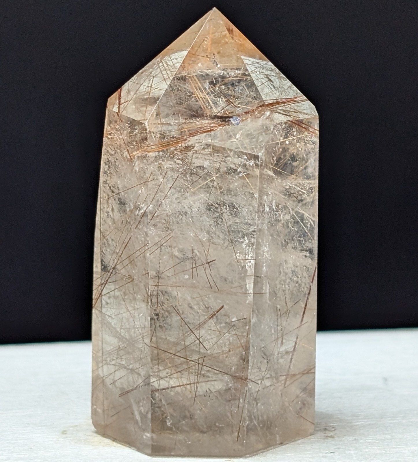 Golden Rutile Tower Rutilated Point Crystal Gemstone Quartz Chakra