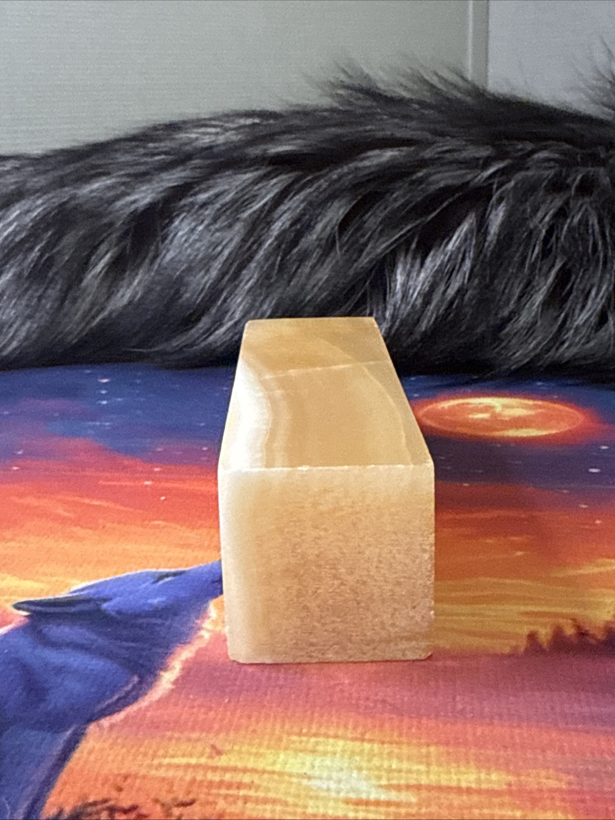 Orange Calcite 6in Natural Point Tower Approximately 440g