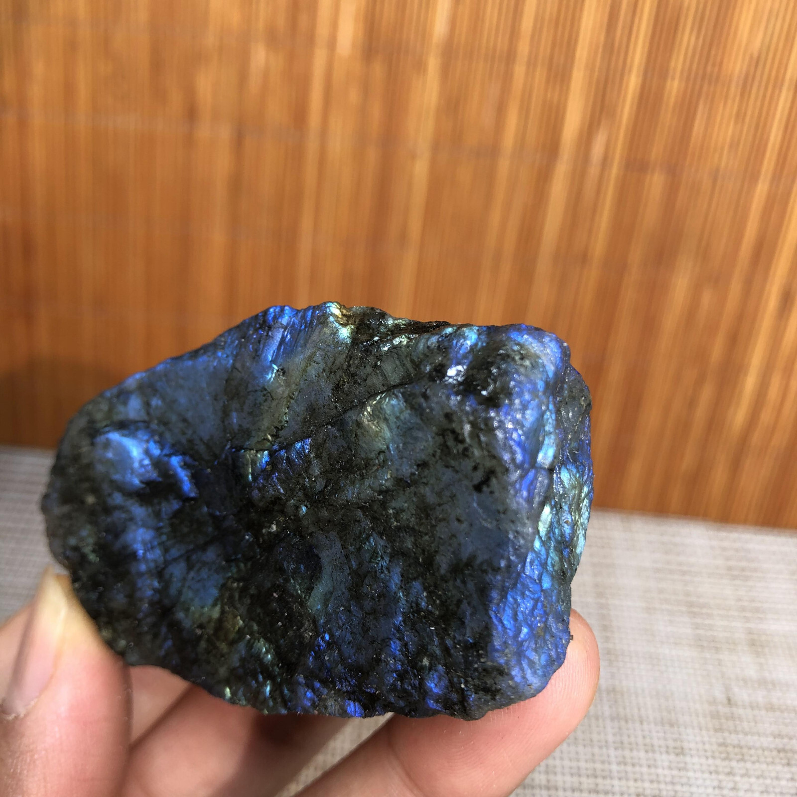59mm Natural Labradorite Crystal gemstone rough original Specimen 110g A3566