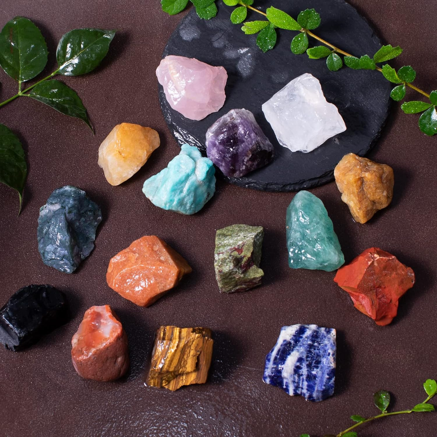 3 Lbs Bulk Rough Madagascar Stones Mix – Large 1″ Natural Raw Stones Crystal