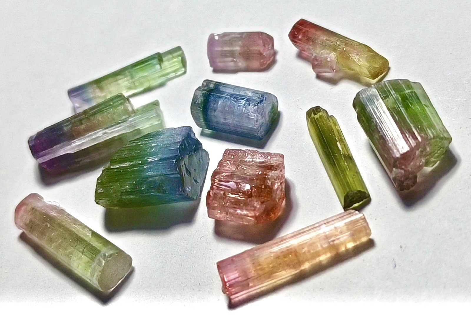 Naturel Top Quality Bicolor And Multi Color Tourmaline Lot From Afg