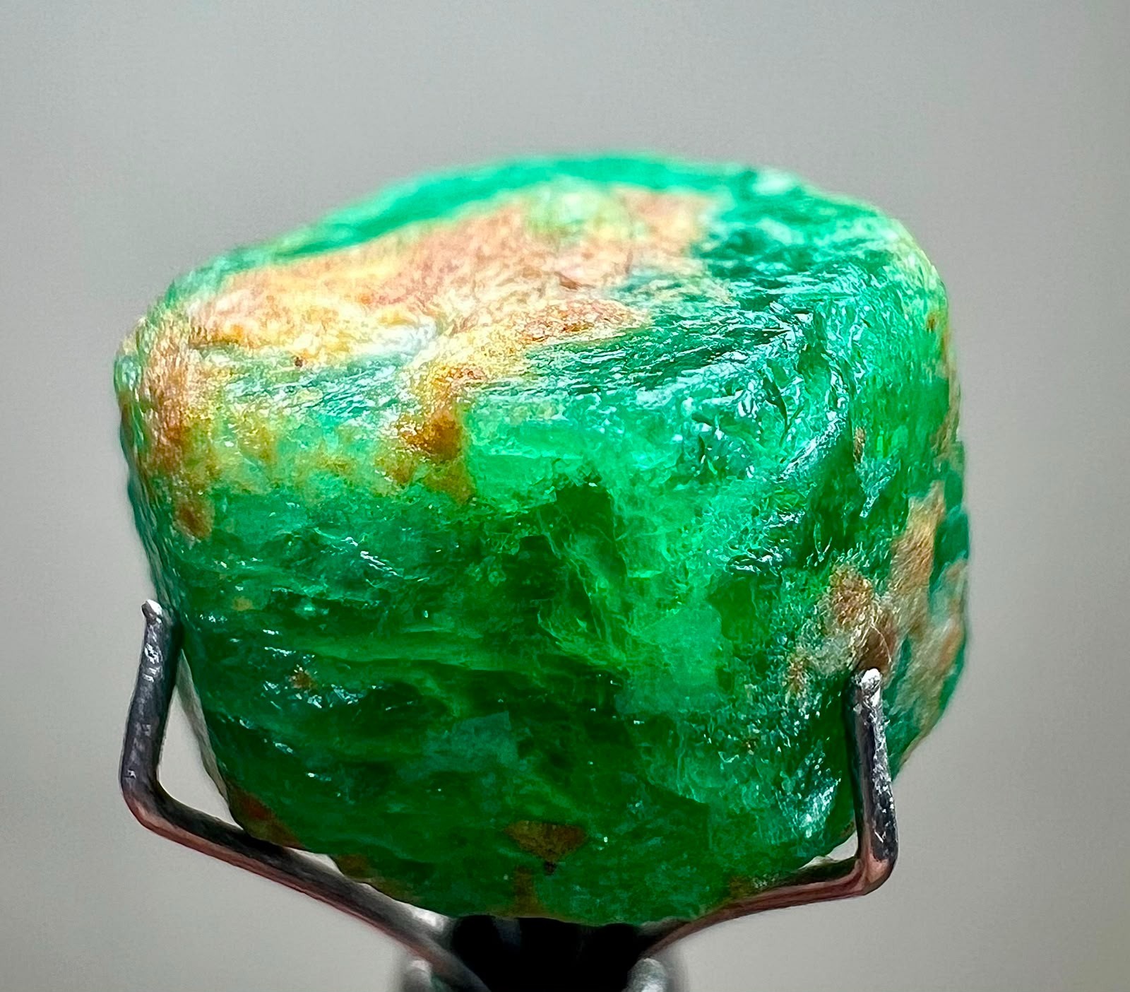 8 CT, Full Terminated Natural Top Green Emerald Huge Crystal From Swat Pakistan