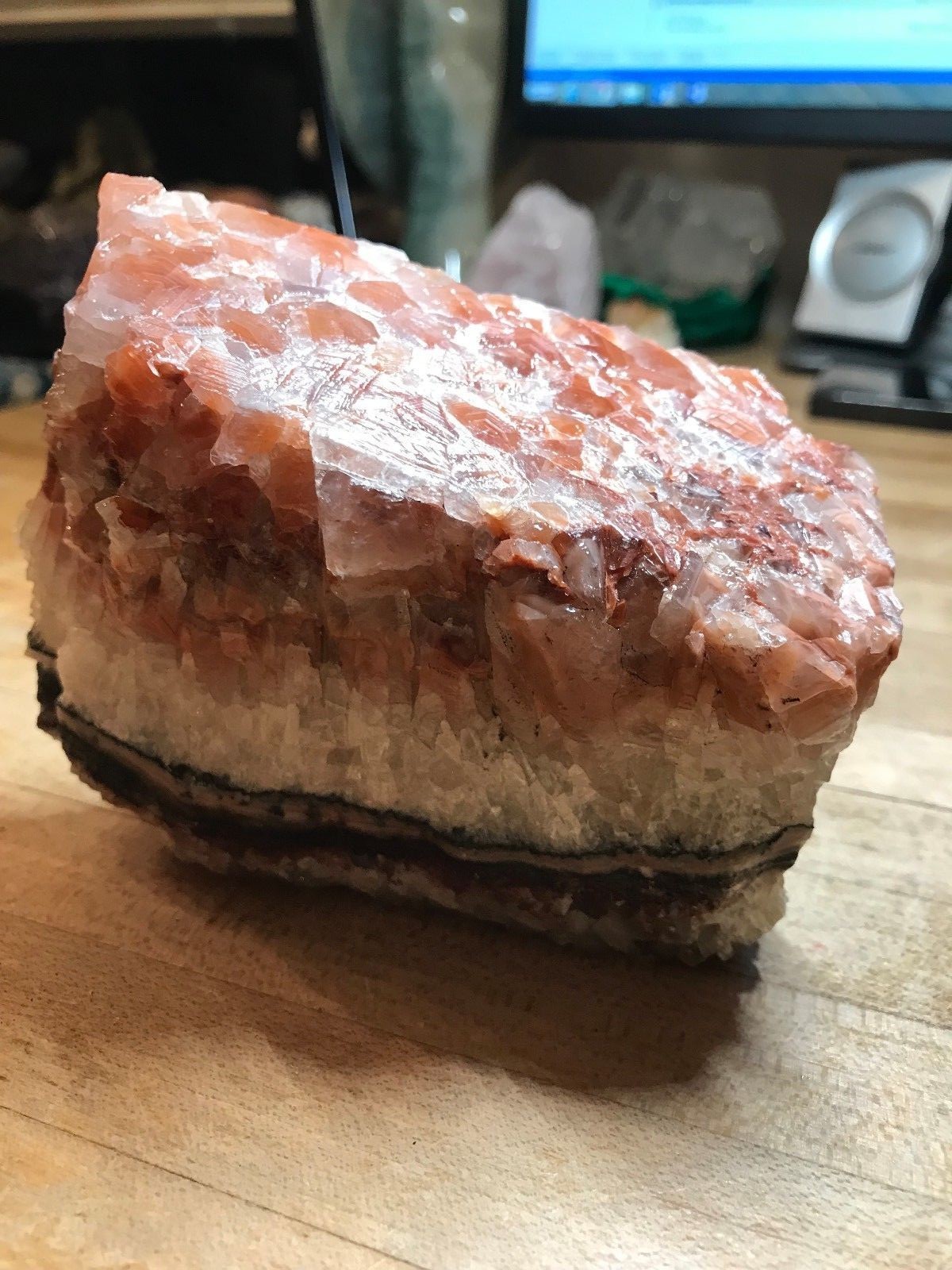 Multicolored Calcite Crystal Mineral Gemstone Medium Natural Rock Specimen 002