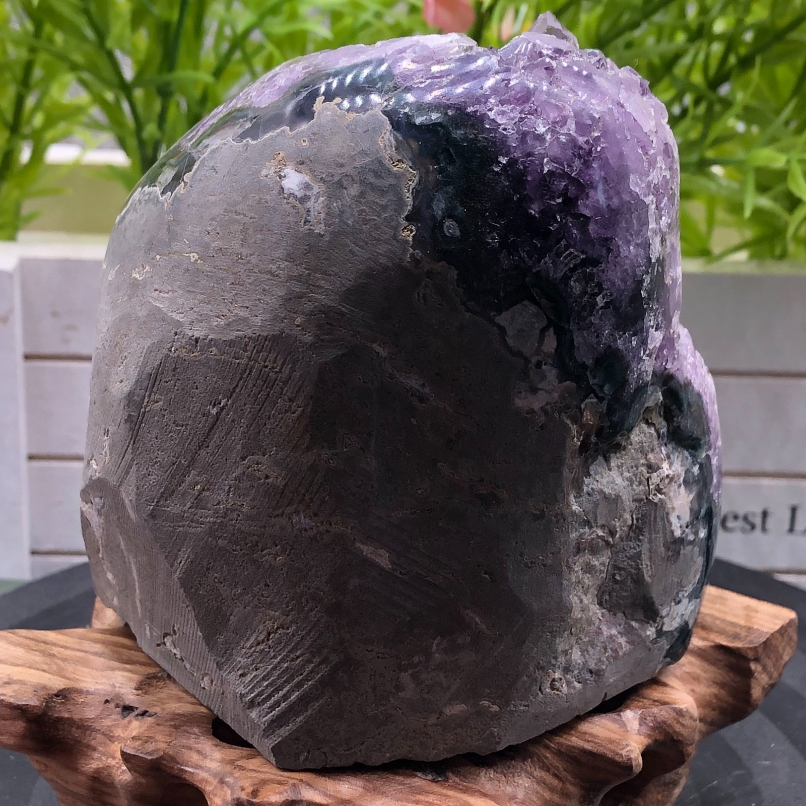 727g Natural Light Purple Amethyst Quartz Crystal Cluster Specimen Healing