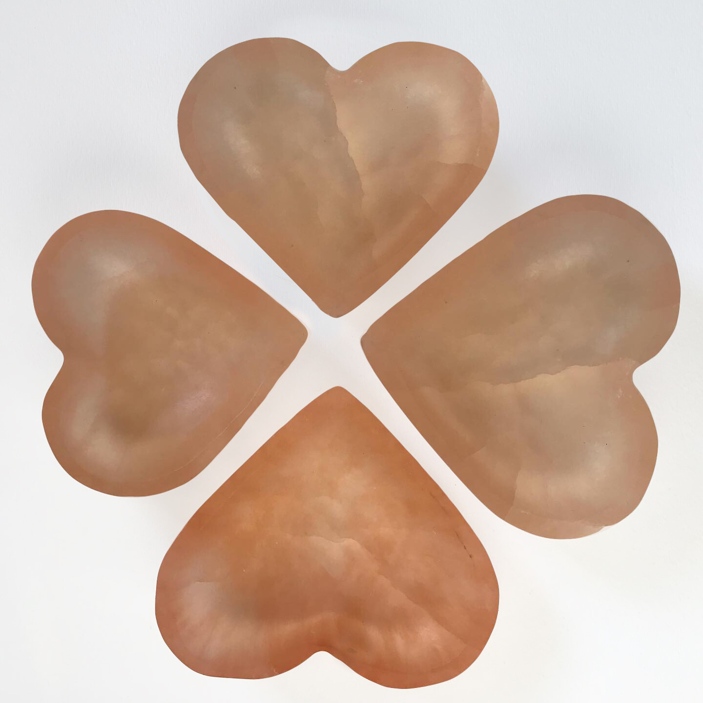 XL Selenite “Charging” Bowl Heart Peach Crystal Stone Reiki CHARGED Healing Clea