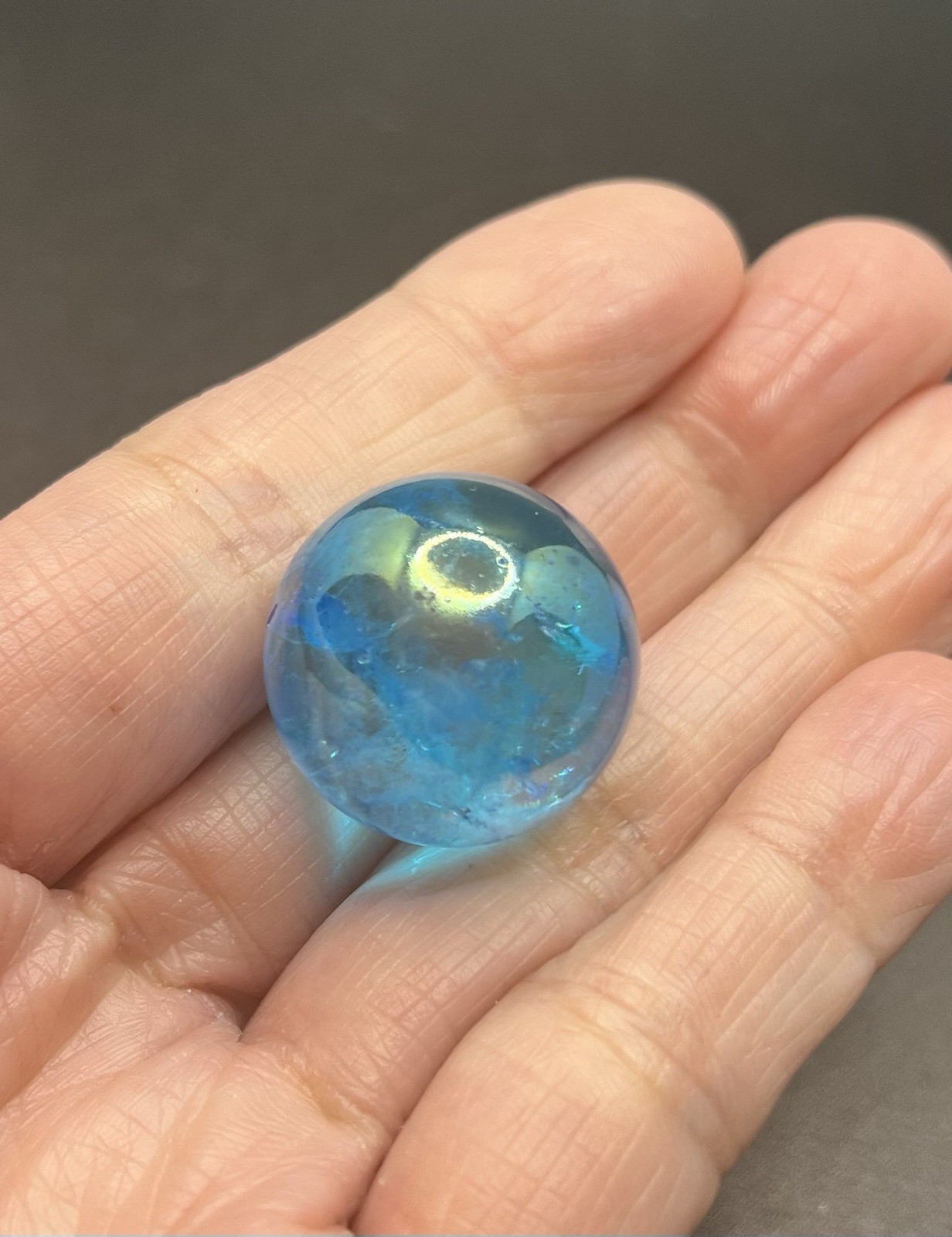 Aqua Aura Genuine Quartz Mini Sphere 2pcs 32.7g Total 23mm