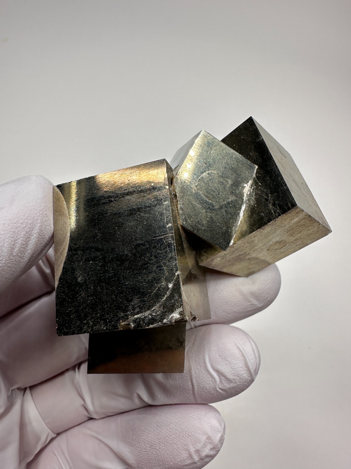 LARGE Rare Lusterous Entwined Interlocking Pyrite Cube Cluster_Spain