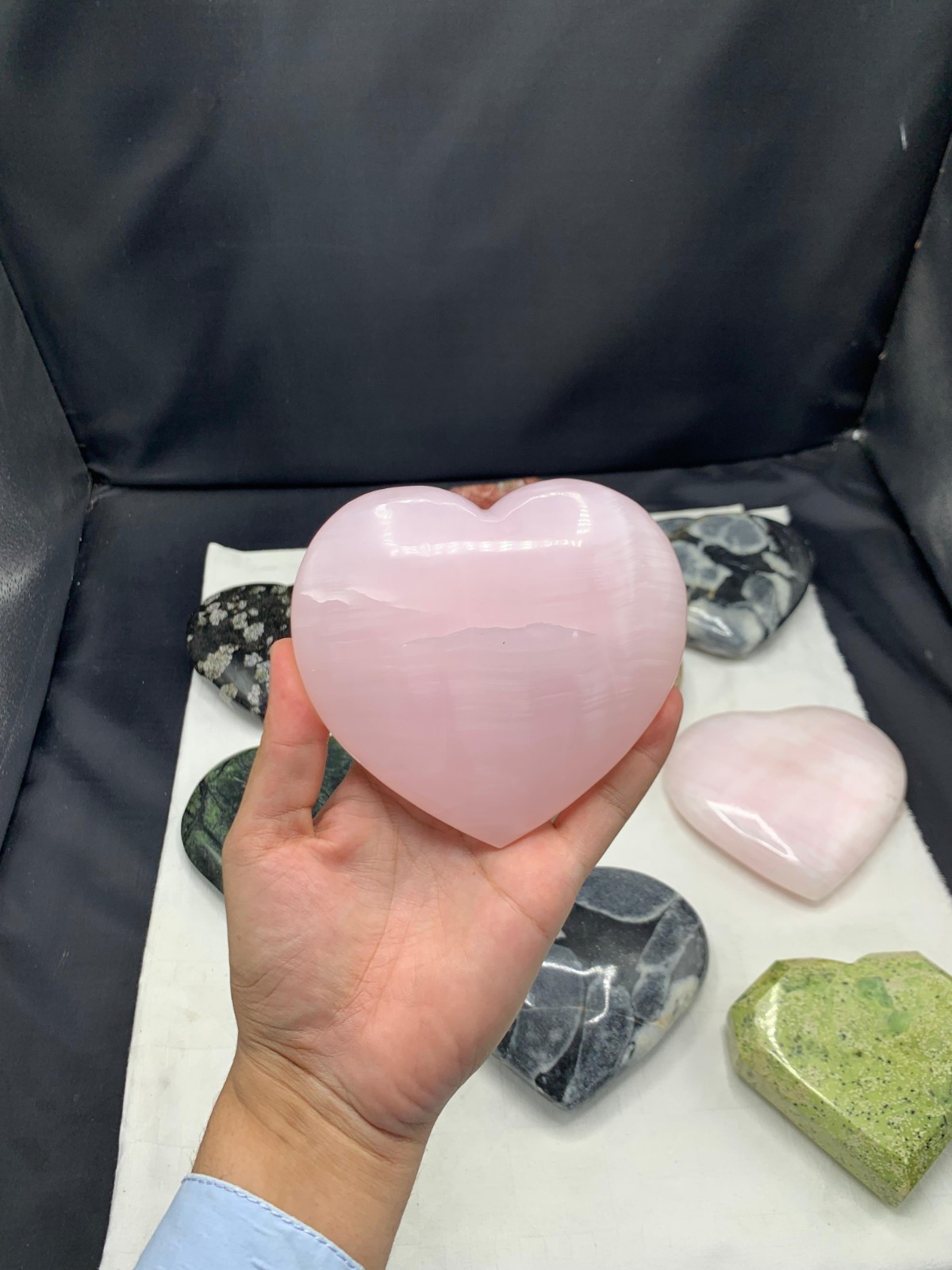10.5KG Mixed Gemstone Hearts Bulk Lot Large Size Crystal Hearts Premium Quality