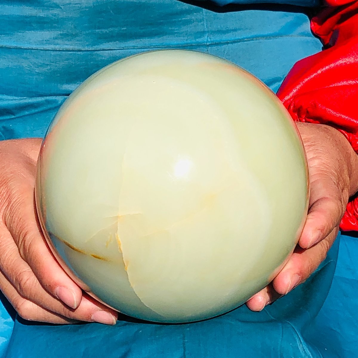 4170g Natural Afghan Jade Chakra Quartz Sphere healing ball Specimen