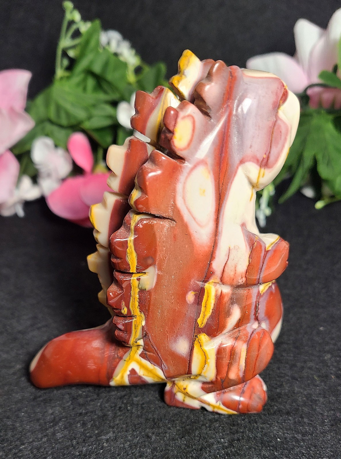 Rare Large 4″ 345g Mookaite Dragon Dinosaur Godzilla Crystal Stone Statue