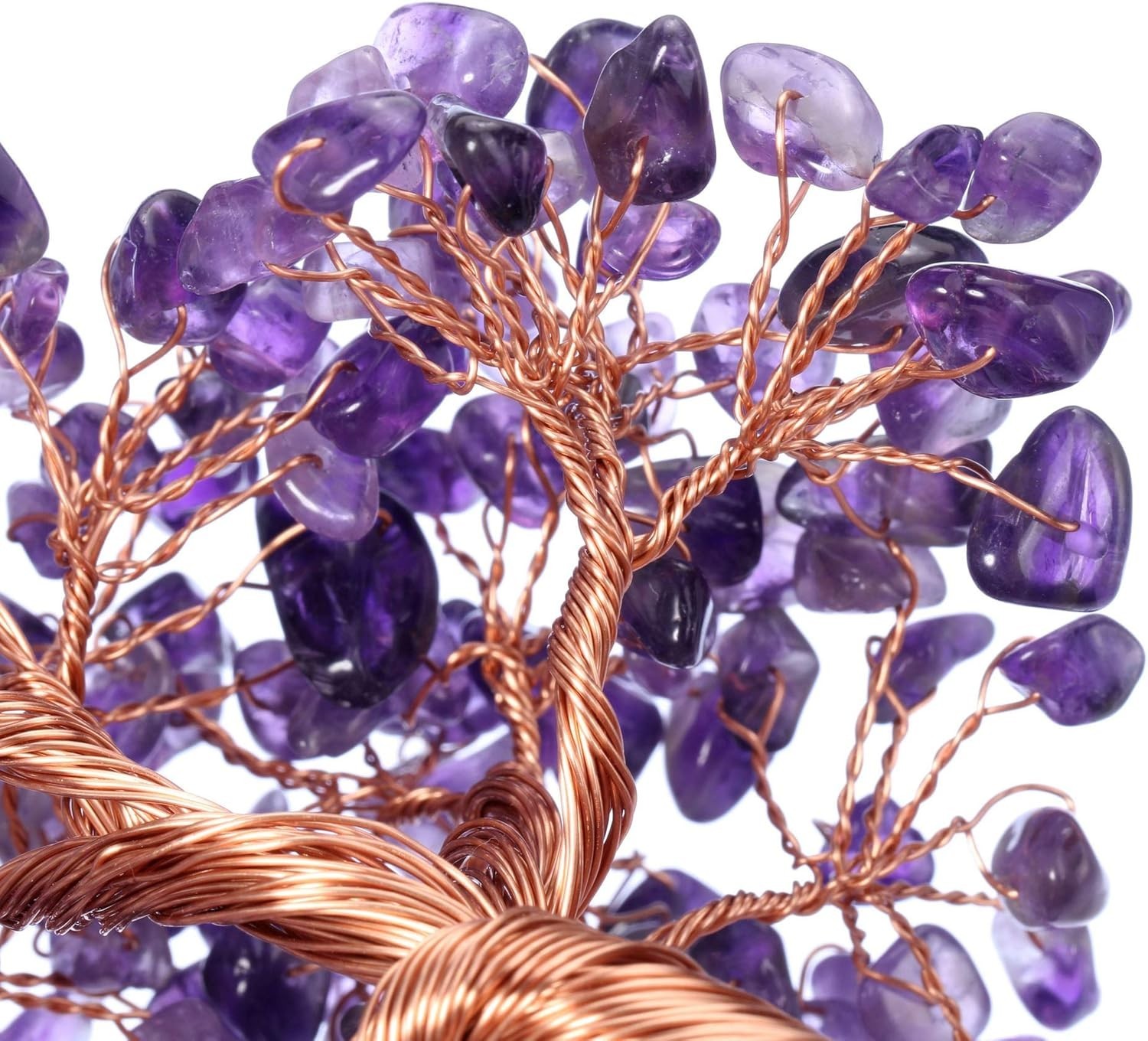 Natural Amethyst Healing Crystal Money Tree on Amethyst Cluster Geode Druzy B…