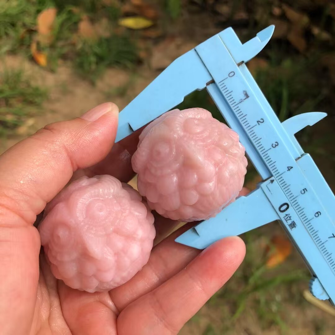 A++Natural quartz crystal Pink opal carved mini owl Reiki Healing Gift 1pc