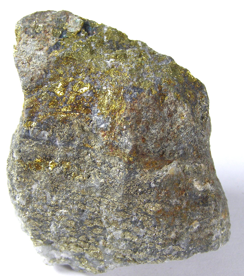 NATURAL CHALCOPYRITE CRYSTALS ON MATRIX ROCK – NORWAY – 5.9 x 4.0 x 2.8 cms #2