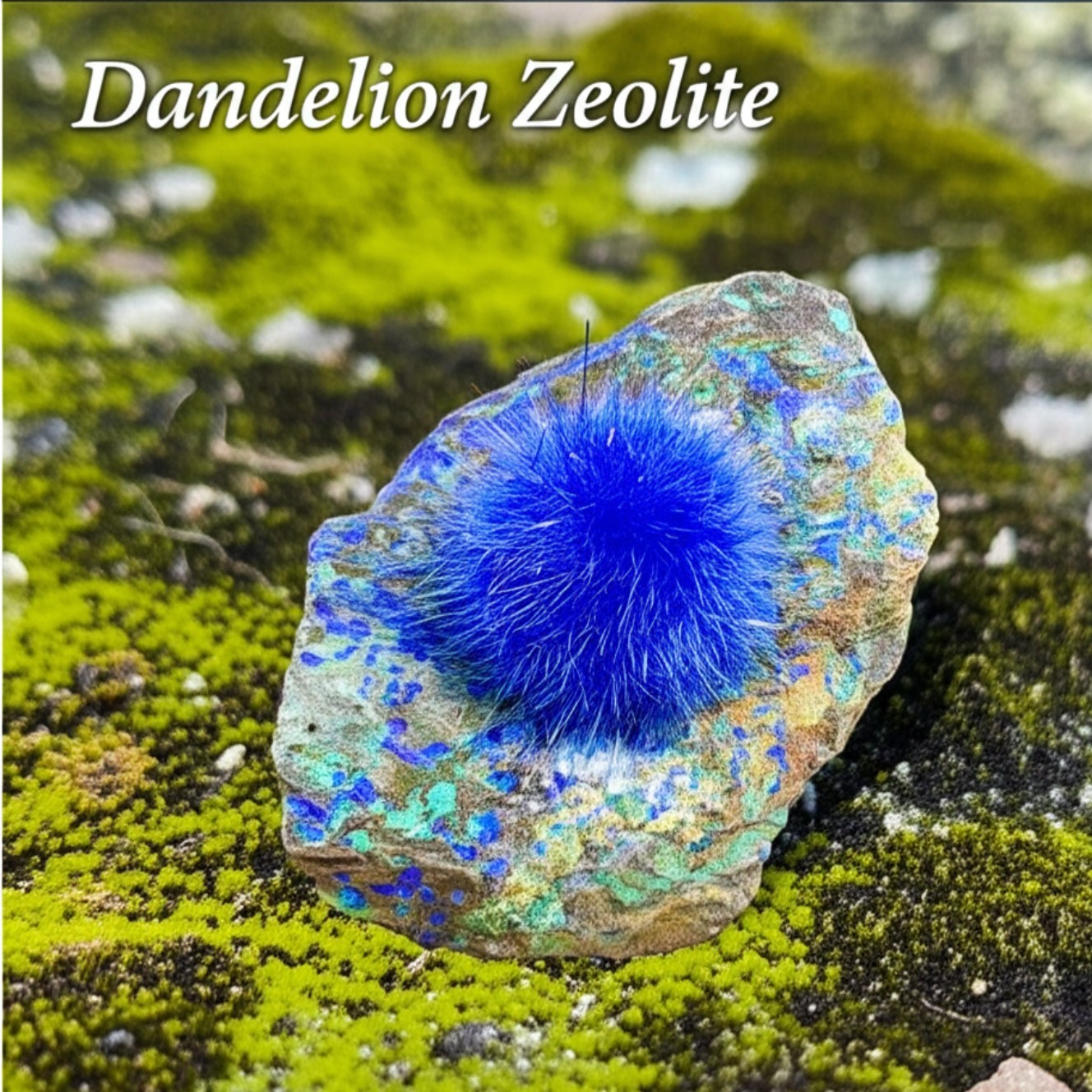 Rare Indian Dandelion Zeolite Cluster Titanium Geode Quartz Crystal Specimen 1pc