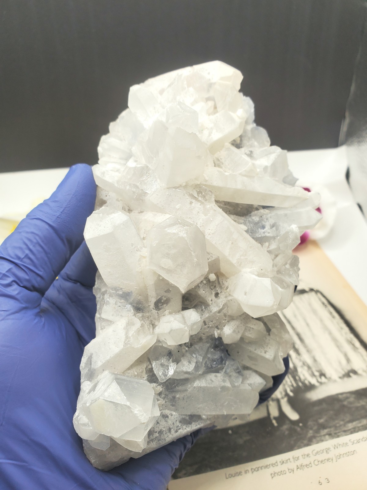 Dumortierite in Quartz Cluster Specimen Brazil 442g