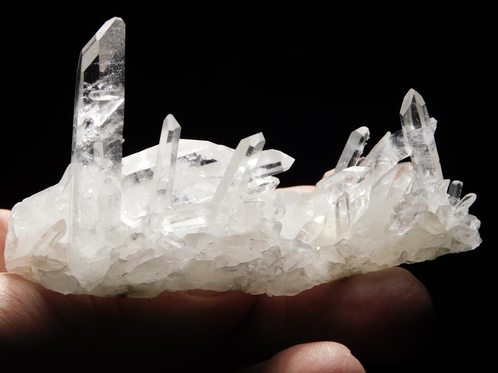 VERY TRANSLUCENT! Quartz Crystal Cluster Collier Creek ARKANSAS 61.5gr