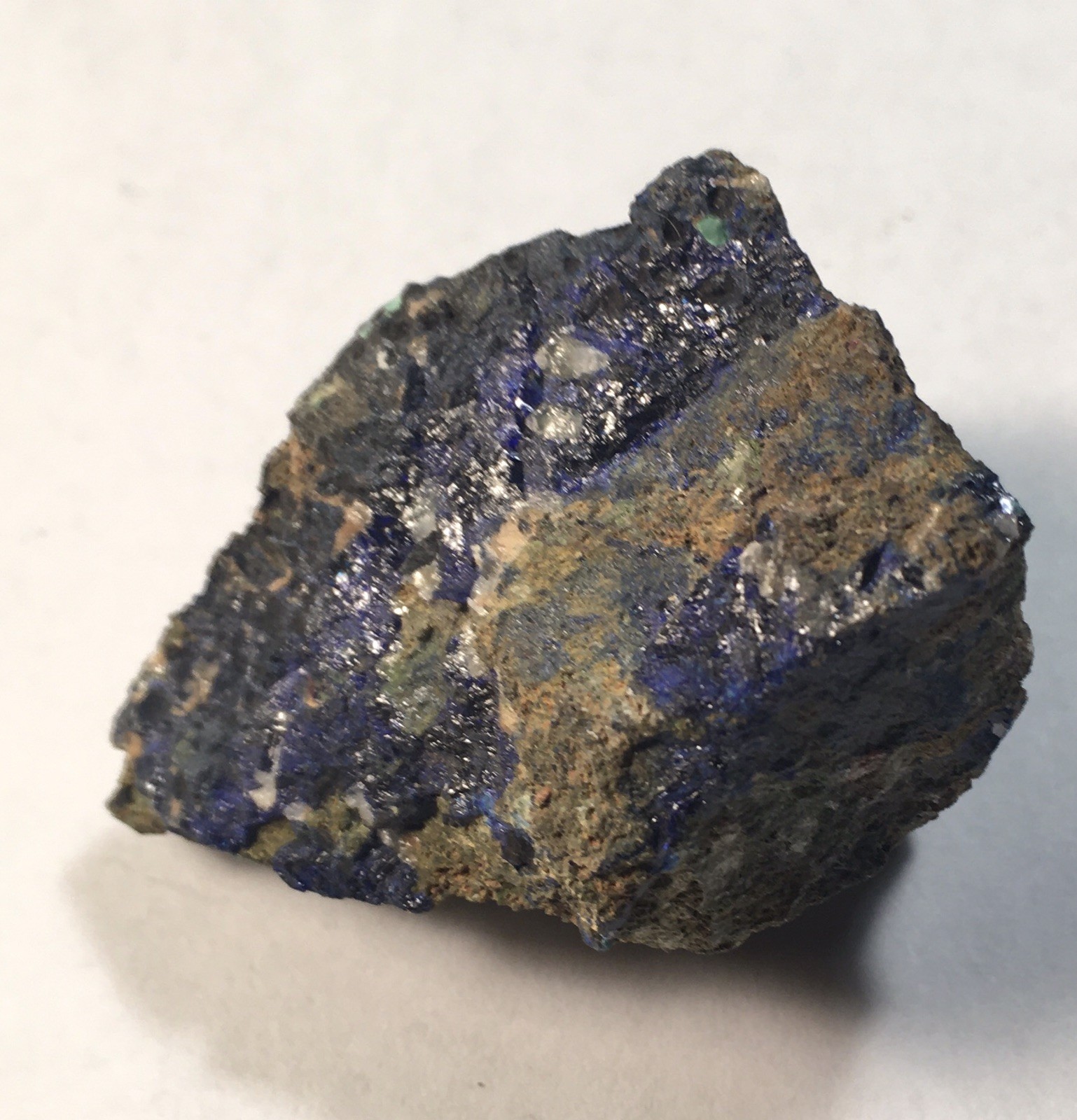 Azurite w/ Minor Dundasite, Laurium, Greece