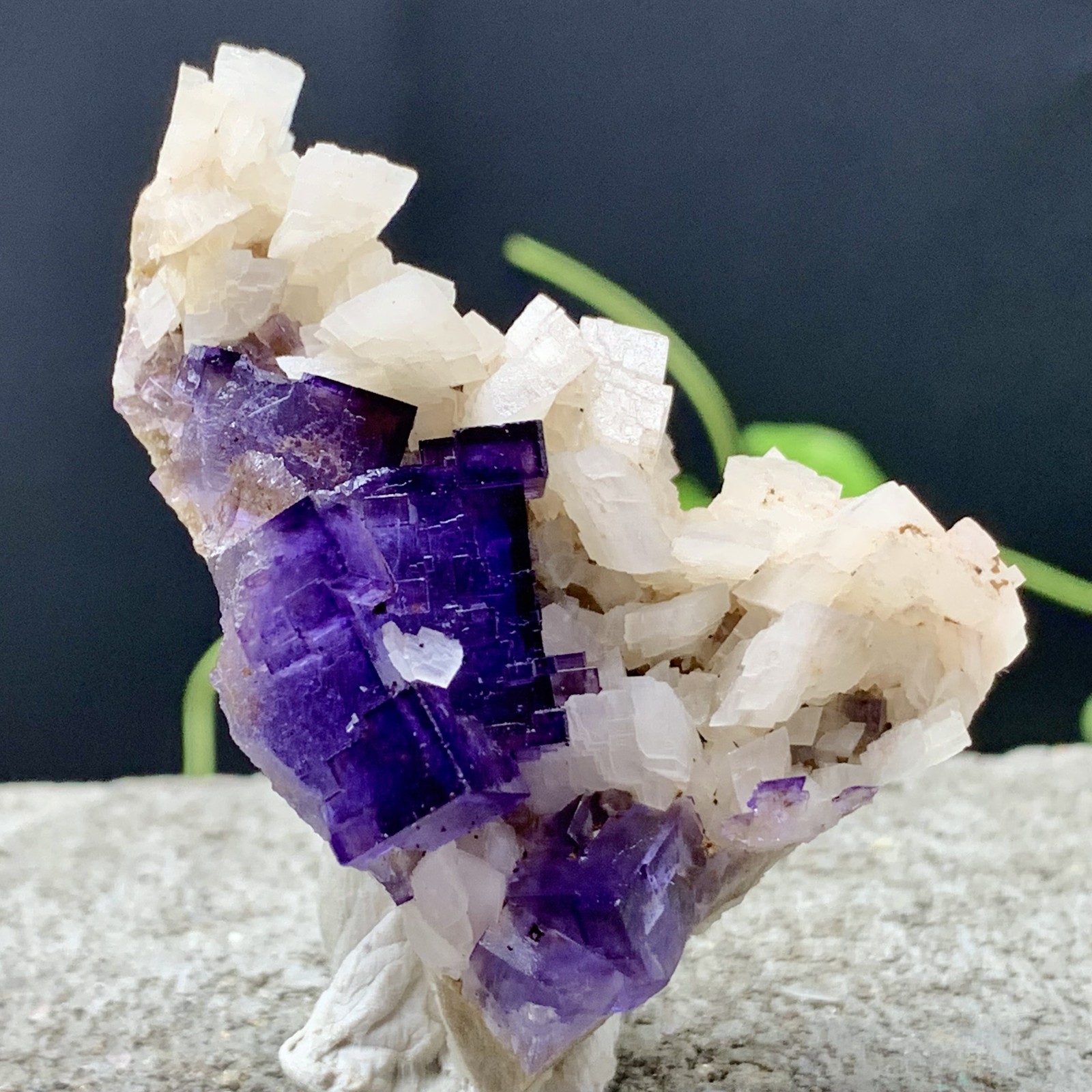 50G Natural purple, QR code fluorite, mineral specimen/China