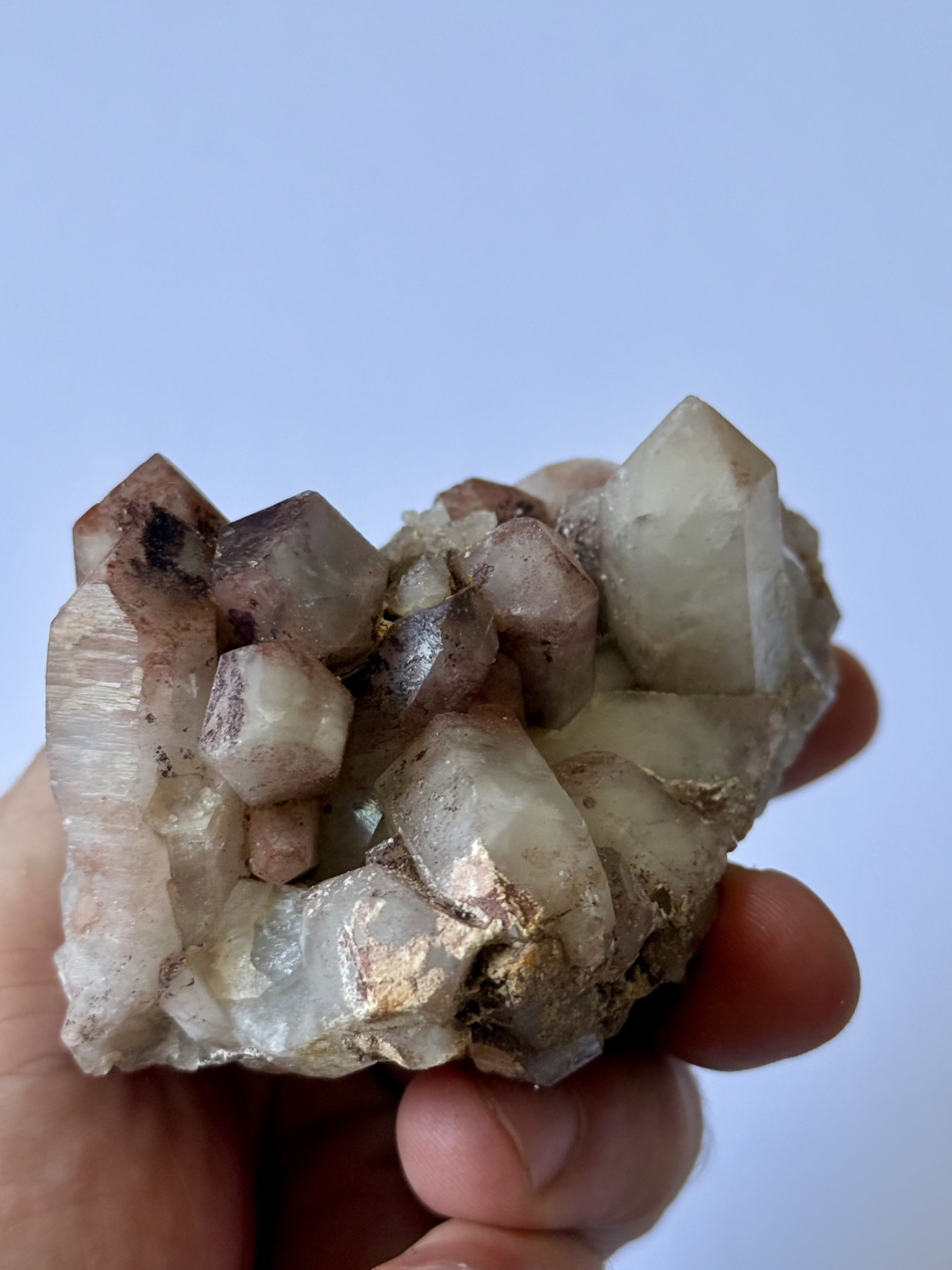 Hematite Quartz Crystal Cluster Red Feather, CO- 9.2cm – 236.5g – ID91
