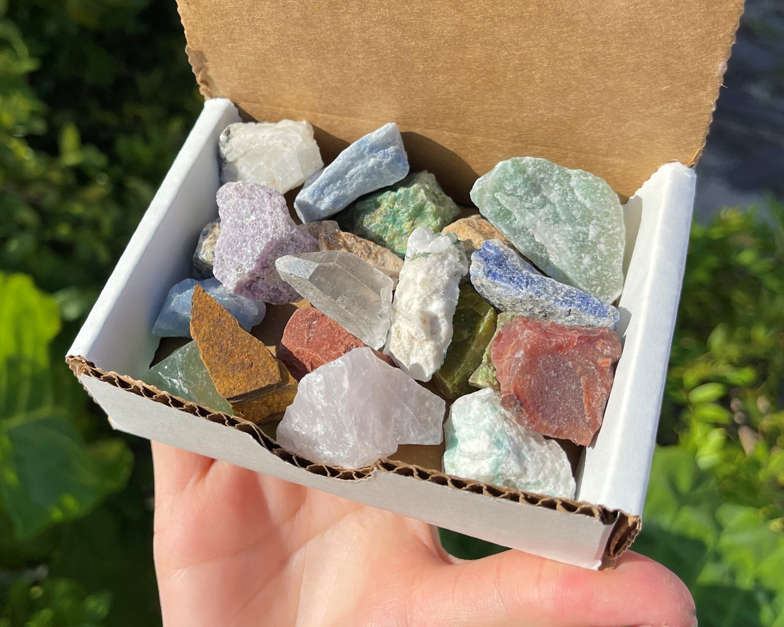 Bulk MINIATURE Minerals Crafters Collection 1/2 lb Box Gems Crystals Natural Raw