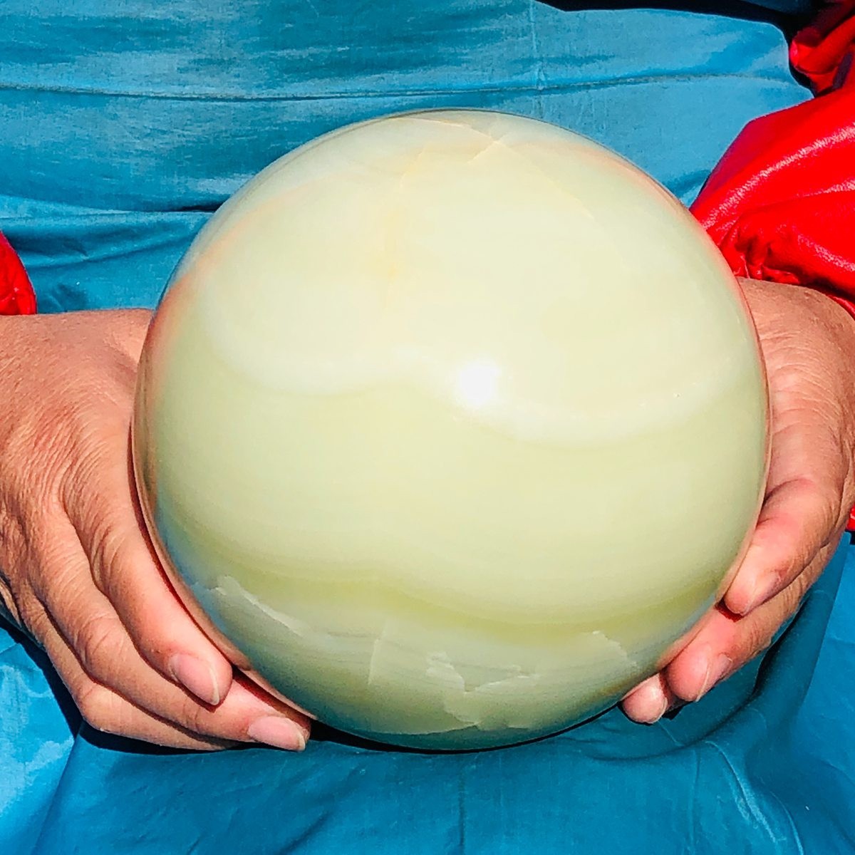 4170g Natural Afghan Jade Chakra Quartz Sphere healing ball Specimen