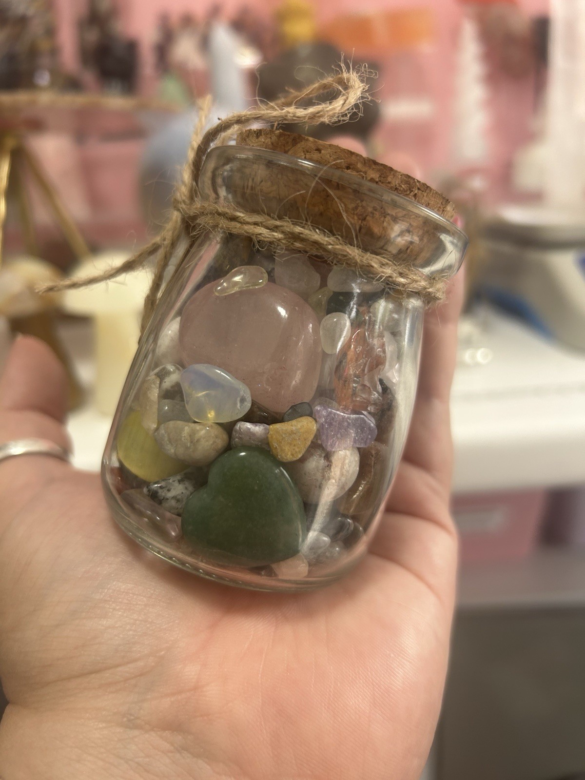 Glass Mason Jar Of Chips Tumbles Carvings