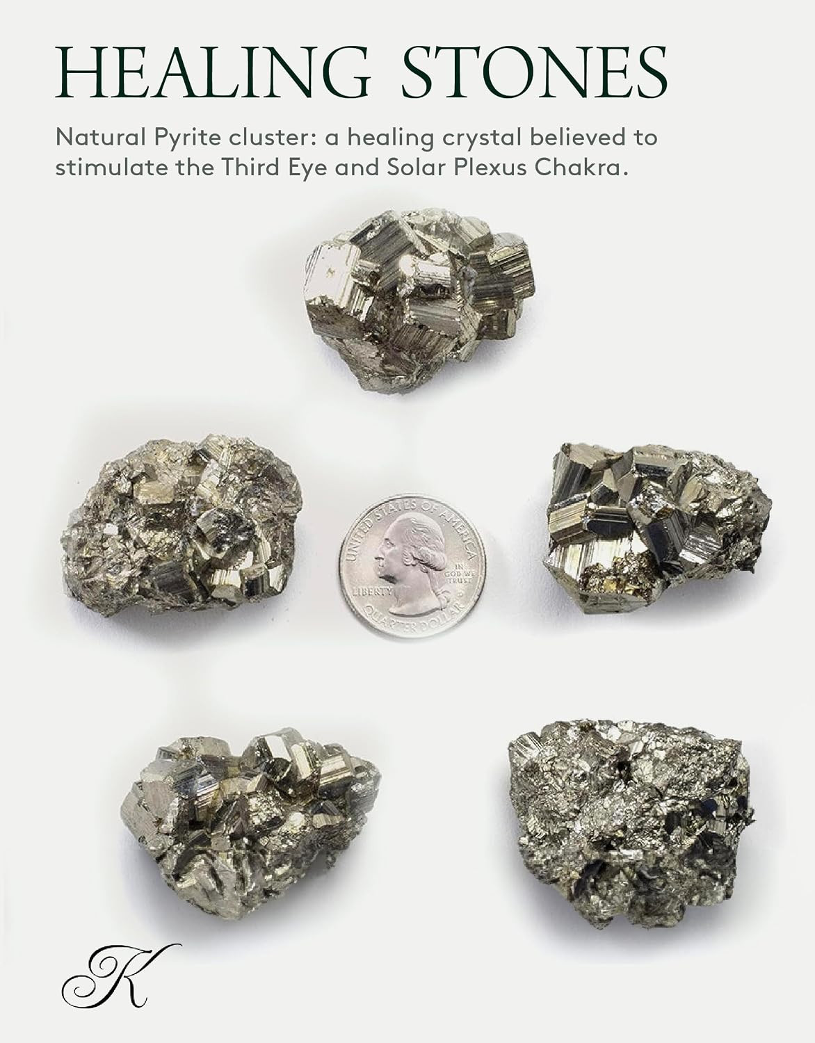 KALIFANO Natural Pyrite Cluster – High Energy Iron Piedra Pirita from Peru with