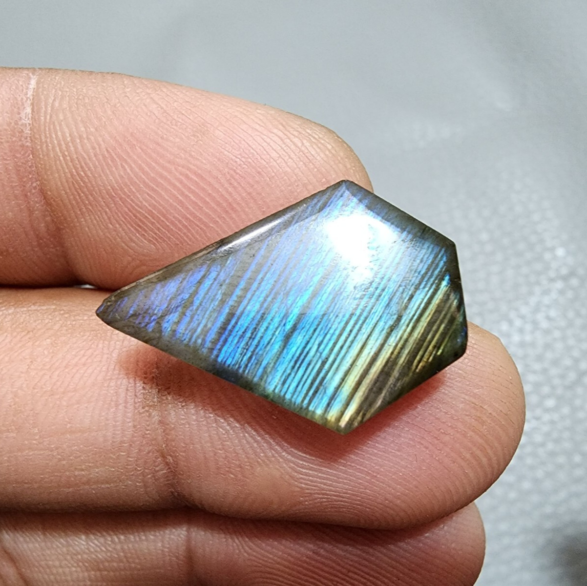 AAA+ Multi Labradorite Cabochon Coffin Shape Loose Gemstone For Pendant 22 Crt